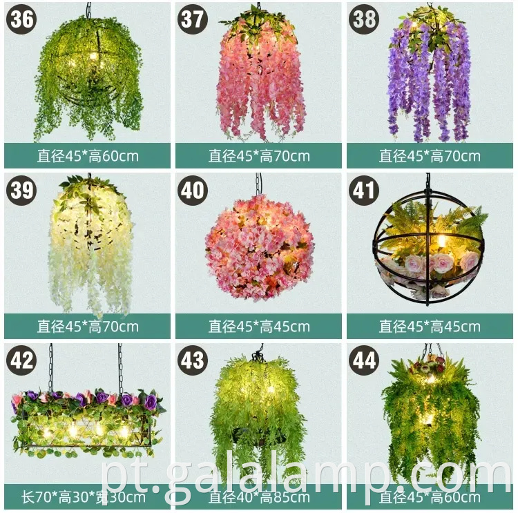 Luz de lustre grande e elegante para restaurante e decoração de jardim